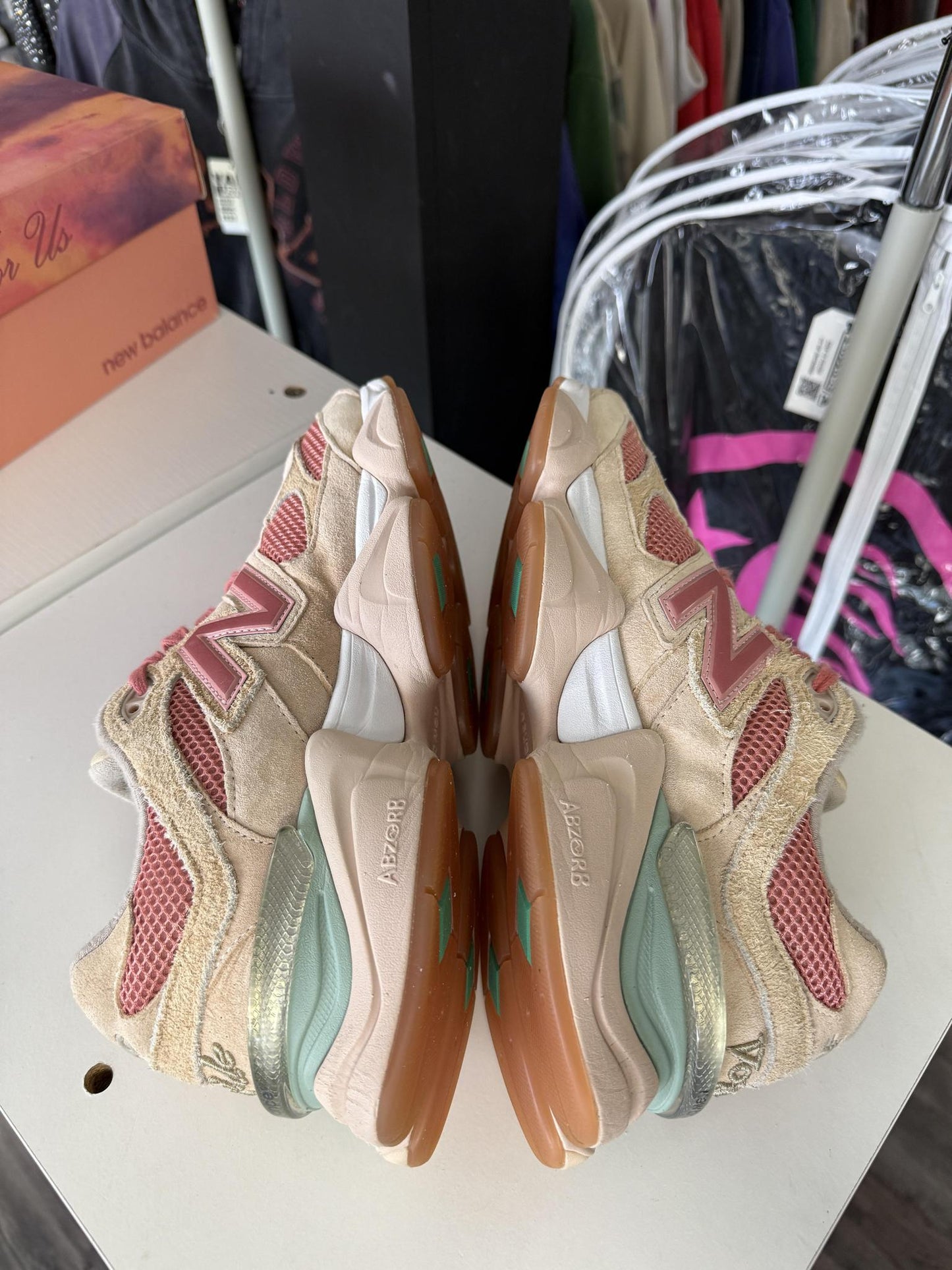 New Balance 9060 x JFG "Cookie Pink" Used Size 9.5