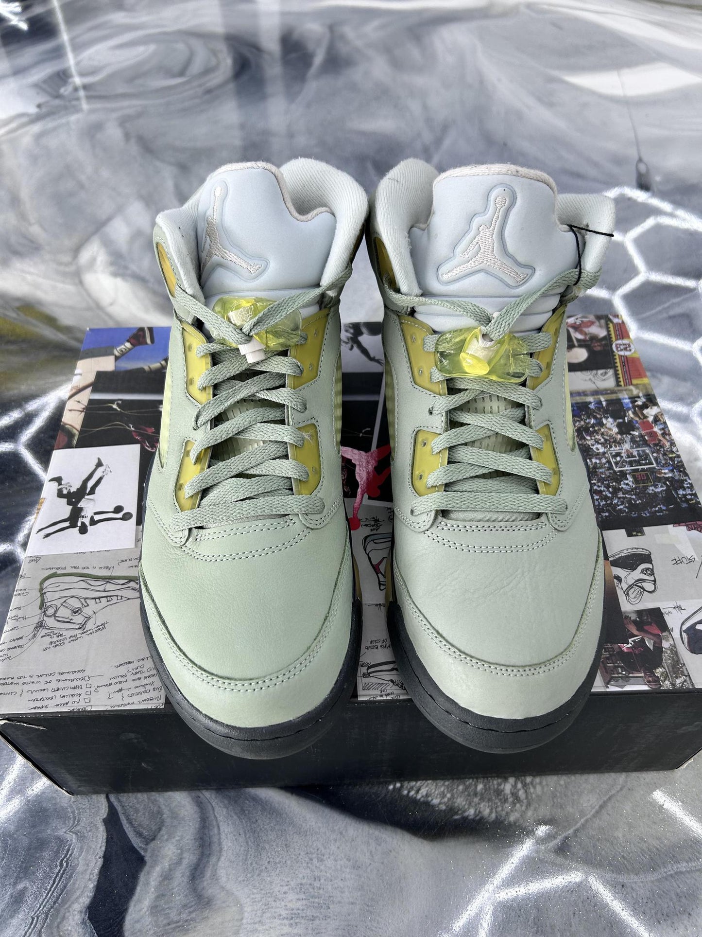 Jordan 5 "Jade Horizon" Used Size 10.5