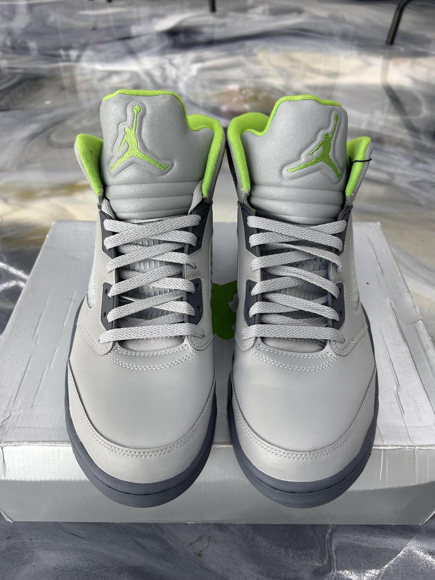 Jordan 5 "Green Bean" Used Size 12
