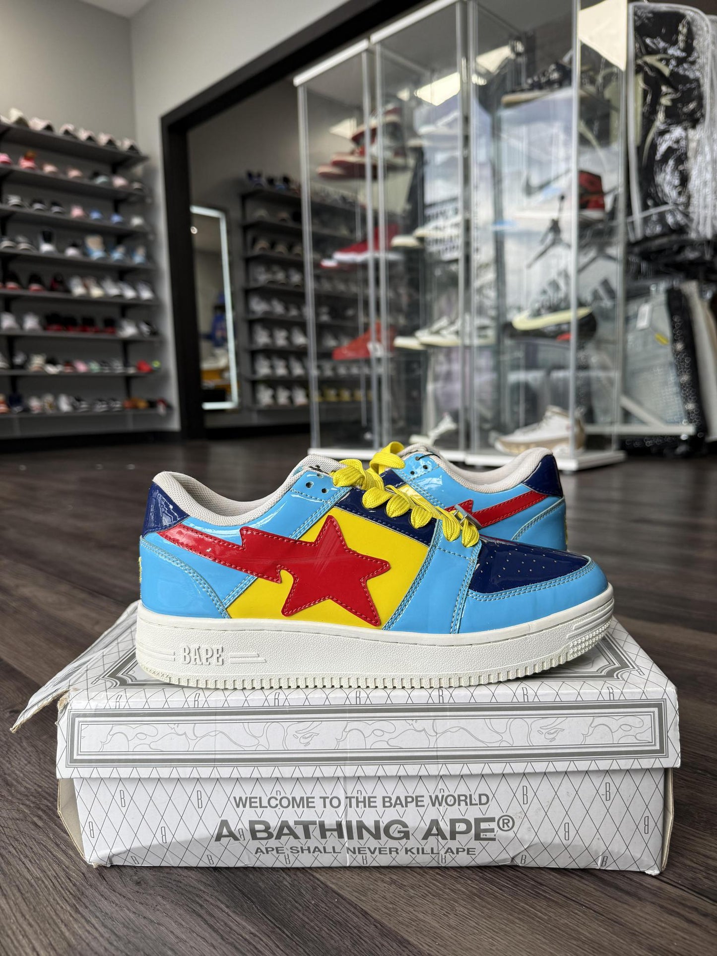 A Bathing Ape Bape Sta Color Block Used Size 8