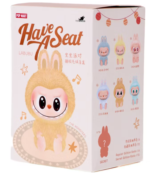Pop Mart Labubu The Monsters Have A Seat Vinyl Plush Single Blind Box