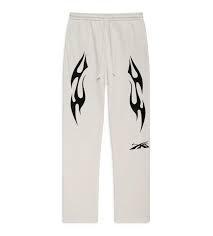 Hellstar Flare Sweatpants "White Warm Up"