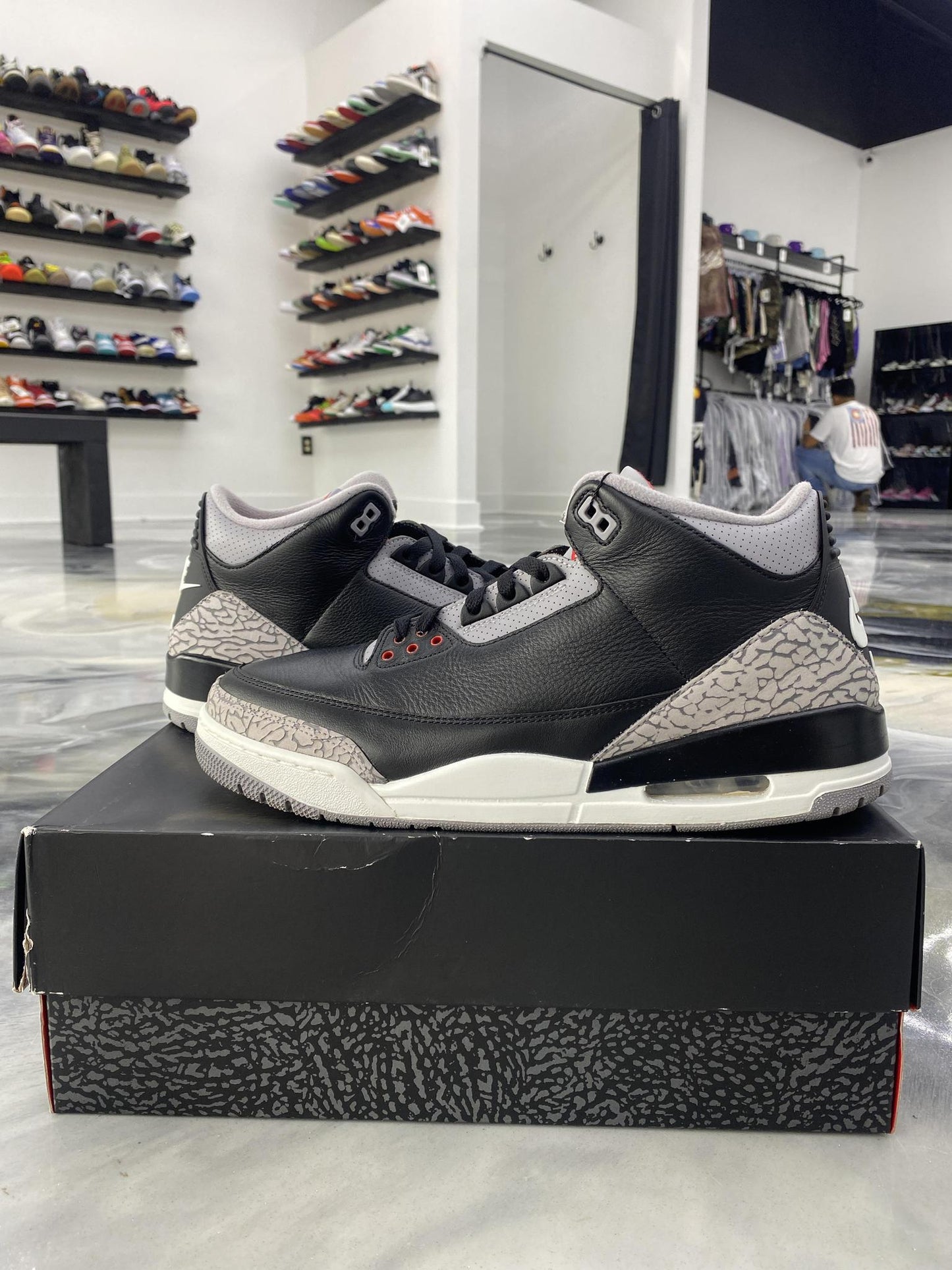 Jordan 3 "Black Cement" Used Size 12