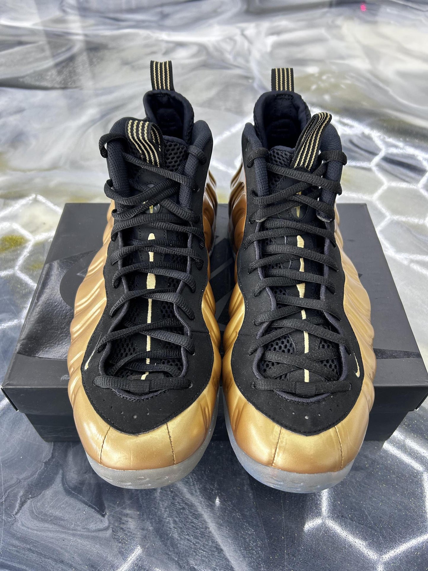 Nike Foamposite One "Metallic Gold" Used Size 14