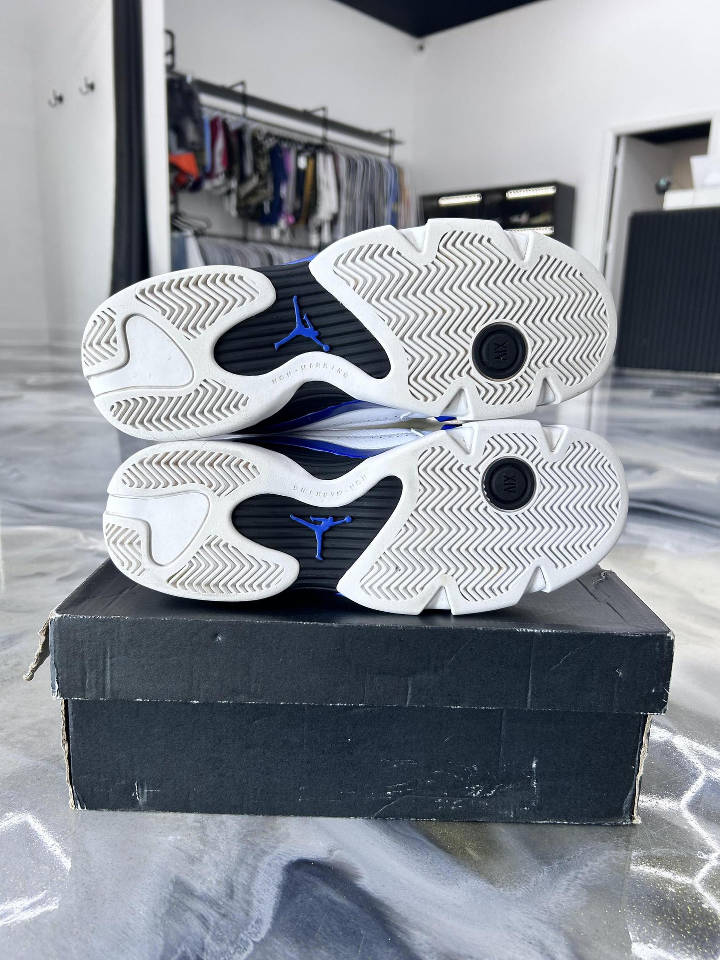 Jordan 14 "White Hyper Royal" Used Size 6.5Y/8W