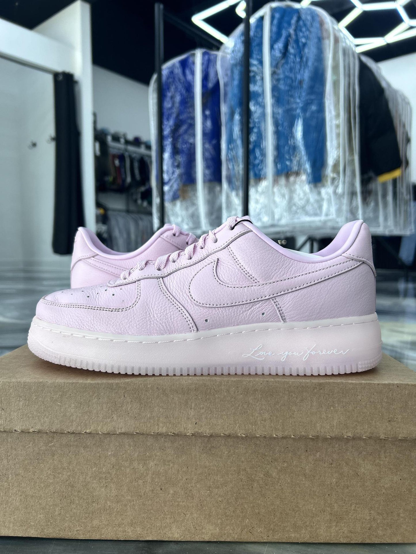 Nike Air Force One x Certified Lover Boy "Pink" Used Size 10