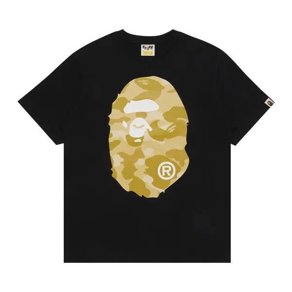 A Bathing Ape Big Head Tee "Black/Yellow"