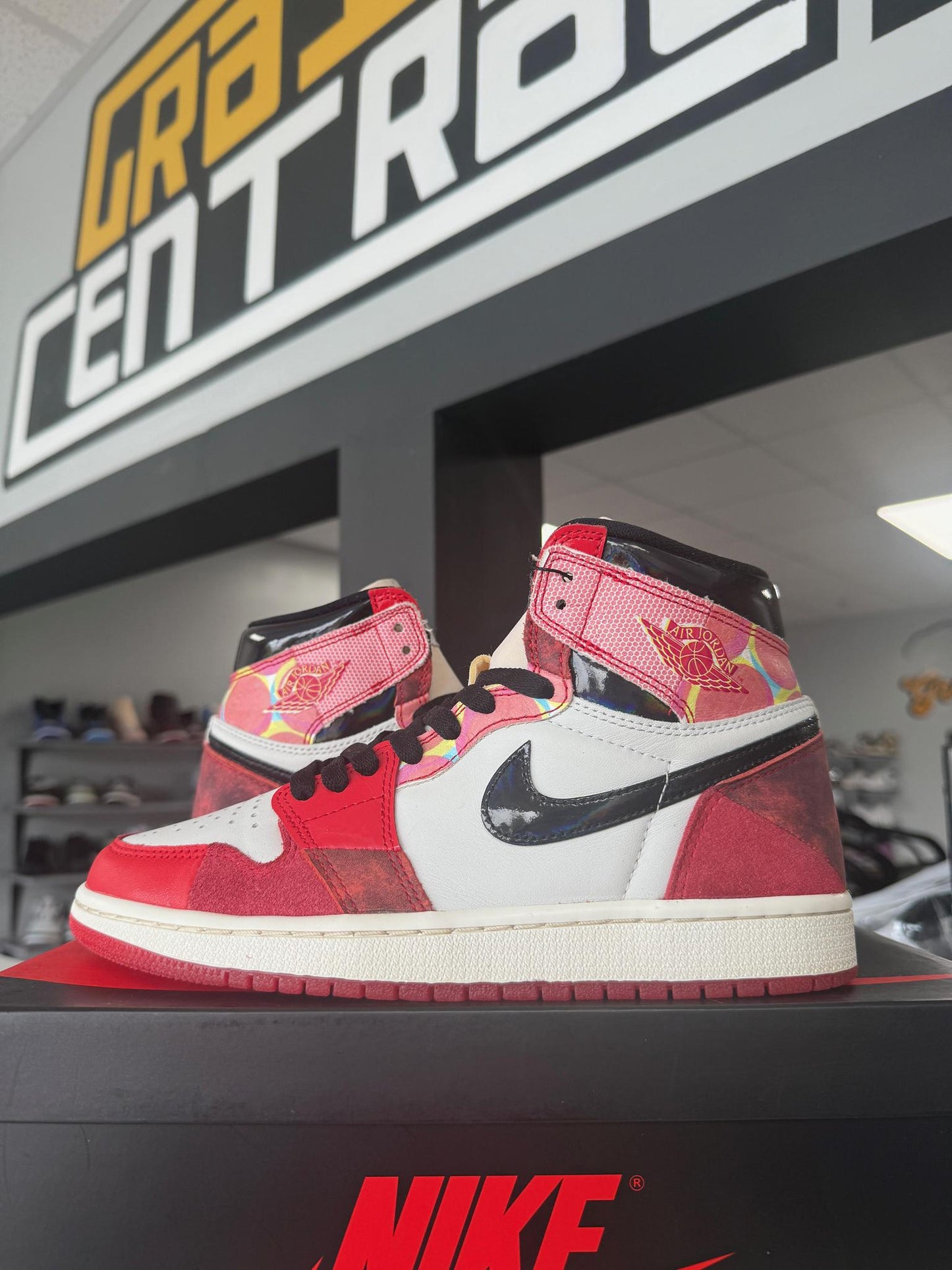 Jordan 1 "Across The Spiderverse" Used Size 6.5Y/8W