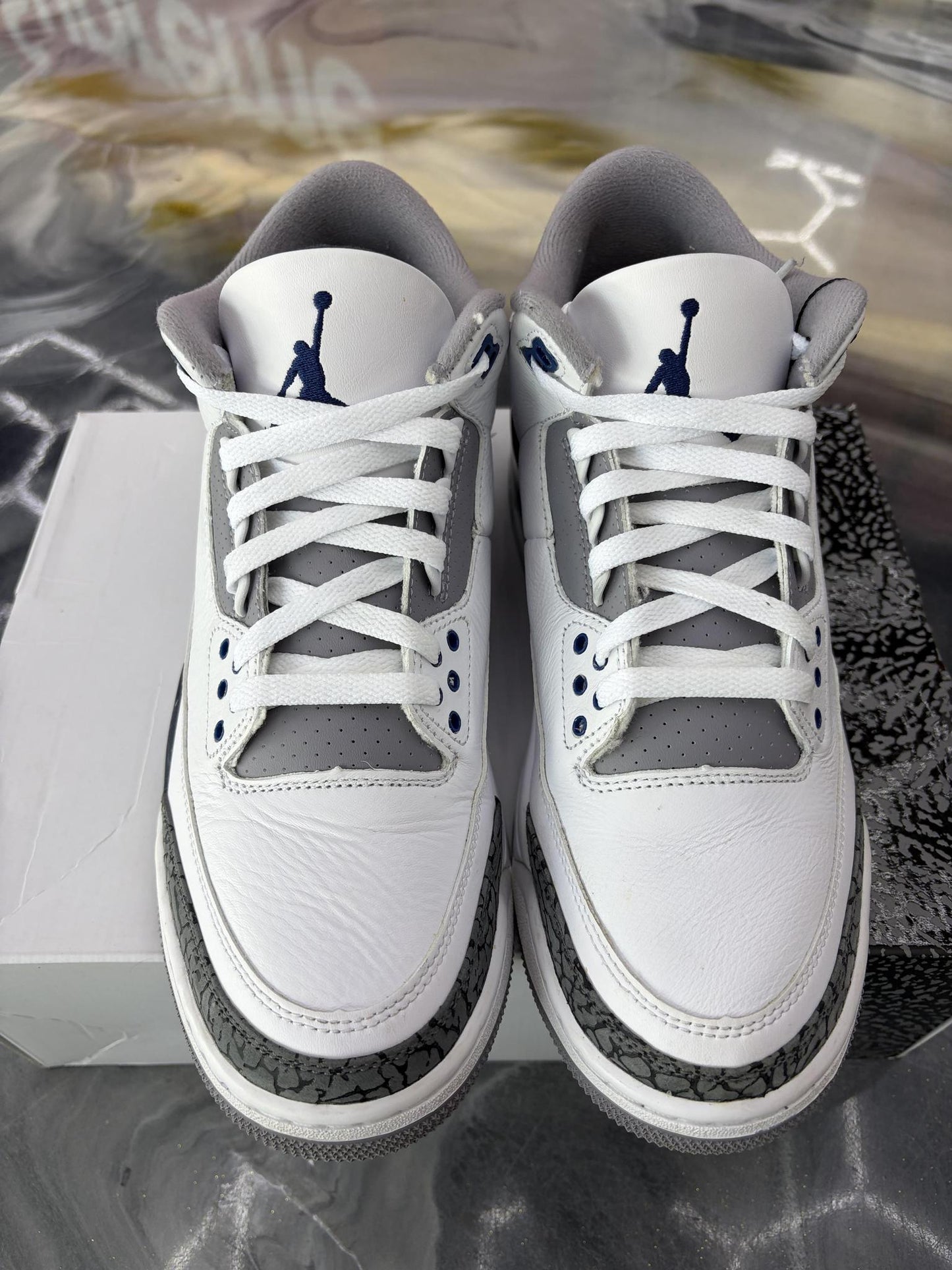 Jordan 3 "Midnight Navy" Used Size 9.5