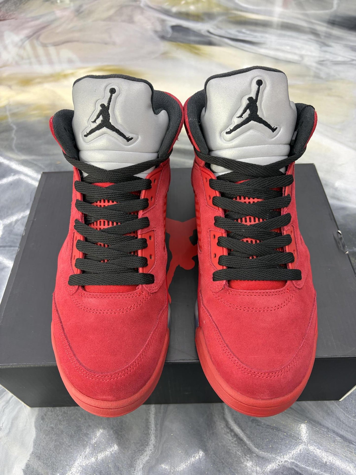 Jordan 5 "Red Suede" Used Size 9.5