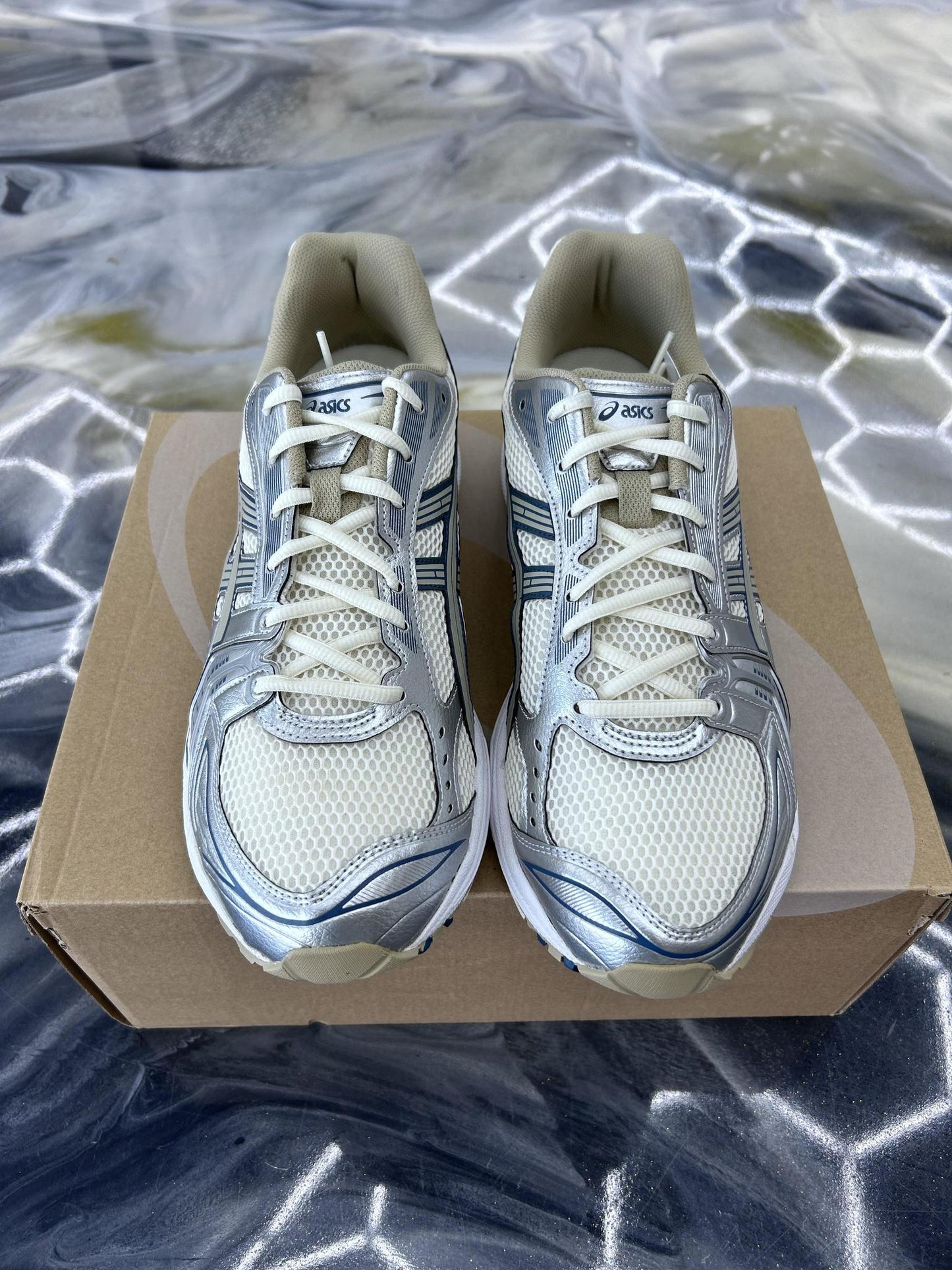 Asics Kayano 14 "Cream Pure Silver" Used Size 13