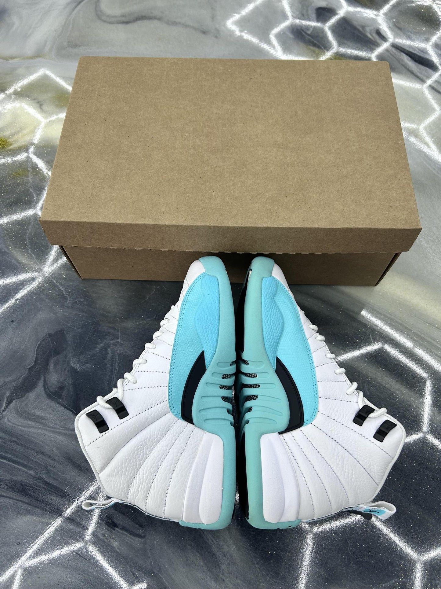 Jordan 12 "Light Aqua" Used Size 4.5Y/6W