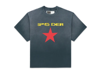 Sp5der Five Point Tee "Black Wash"