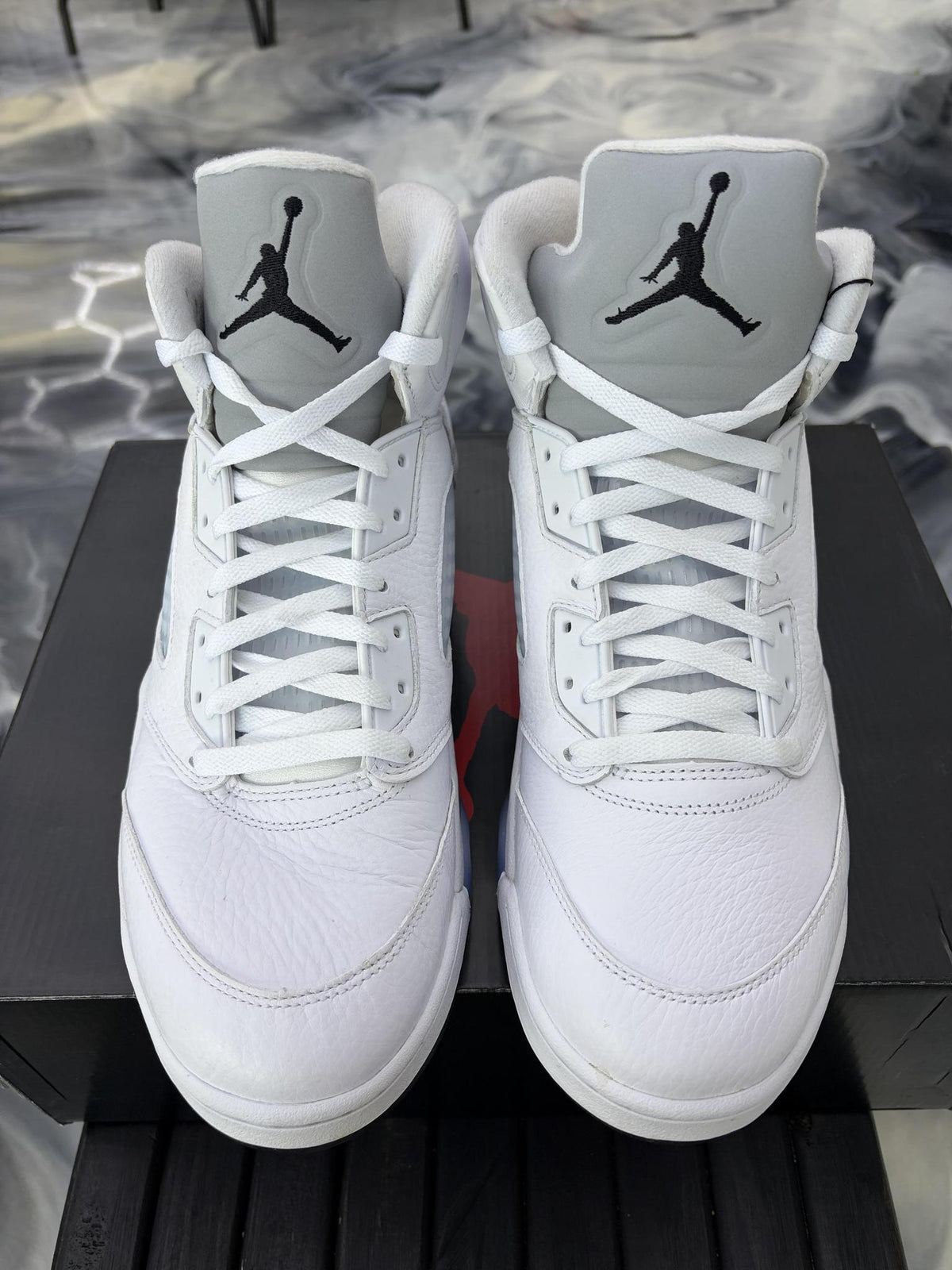 Jordan 5 "White Metallic" Used Size 13