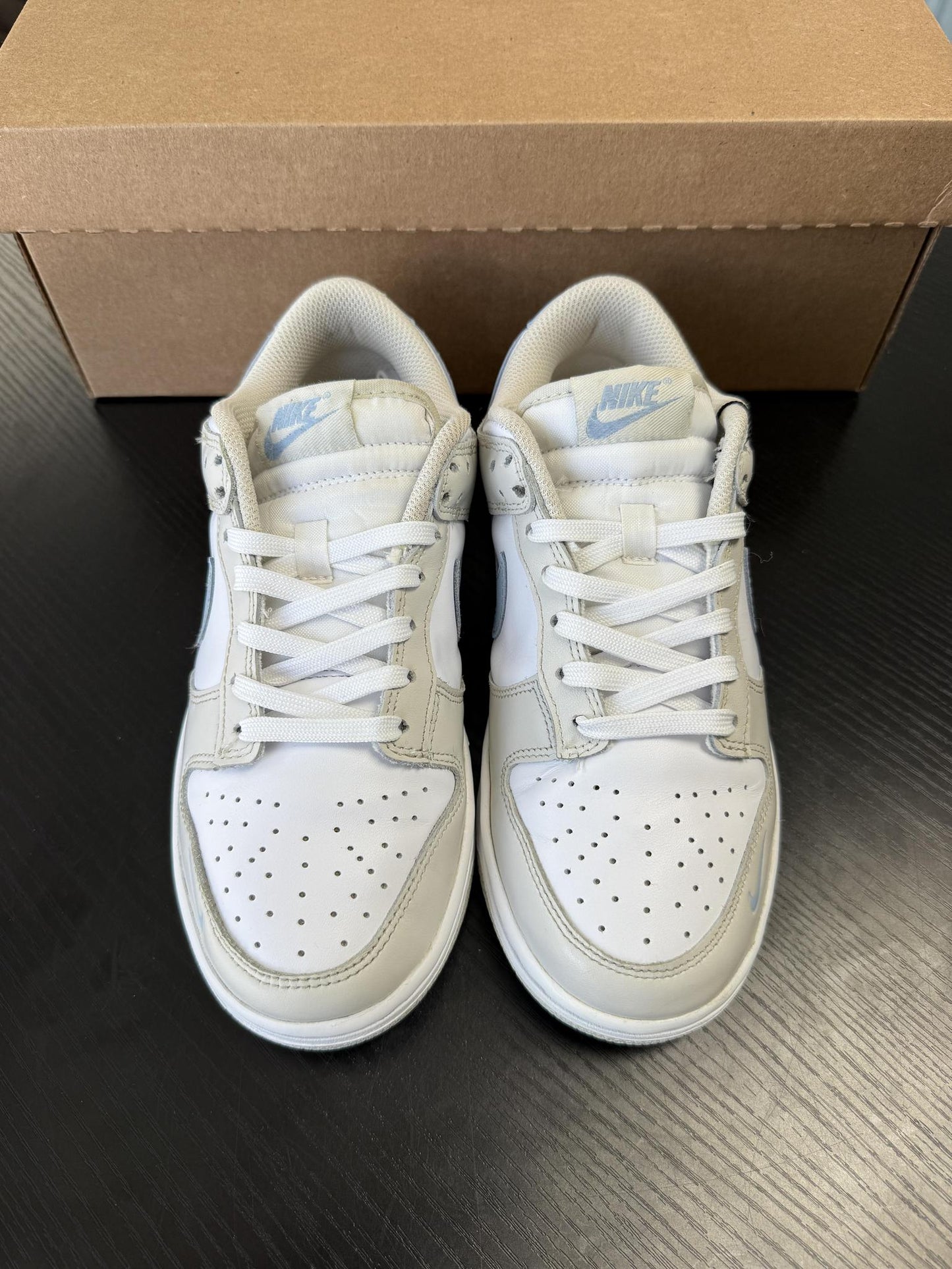 Nike Dunk Low "Light Bone Armory Blue" Used Size 5Y/6.5W