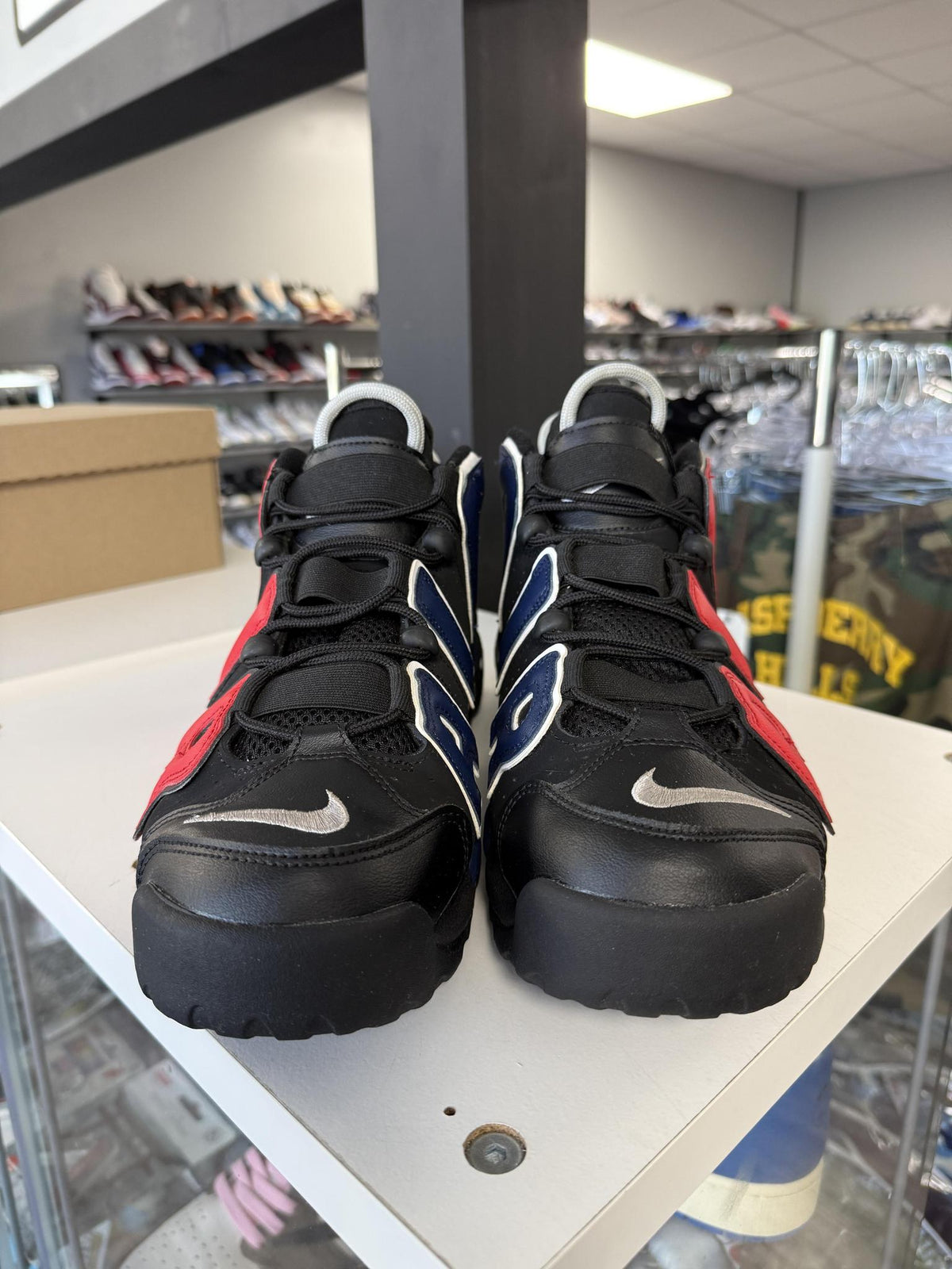 Nike Air More Uptempo "Red Blue" Used Size 11.5