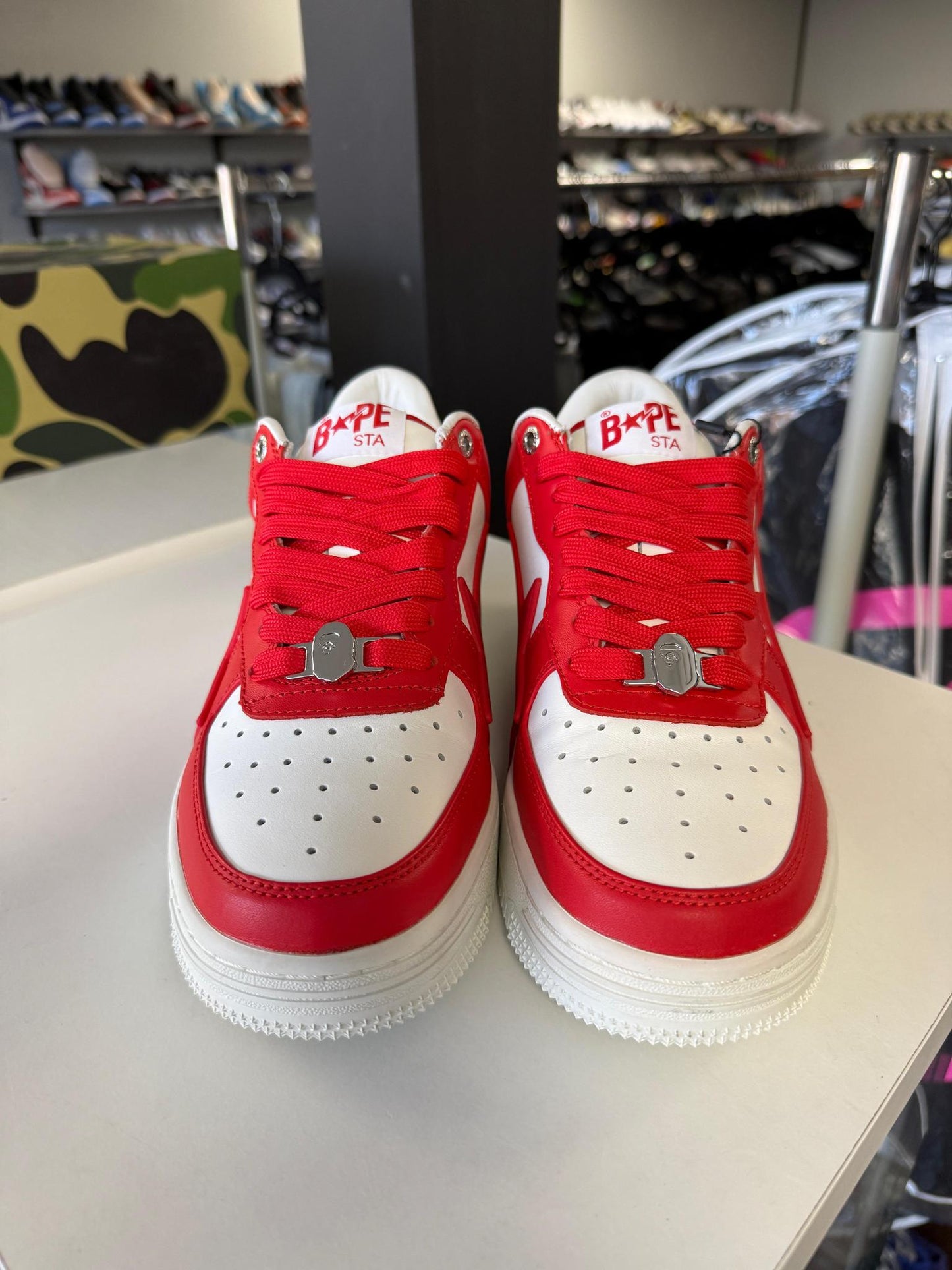 A Bathing Ape Bape Sta "OS Red" Used Size 8