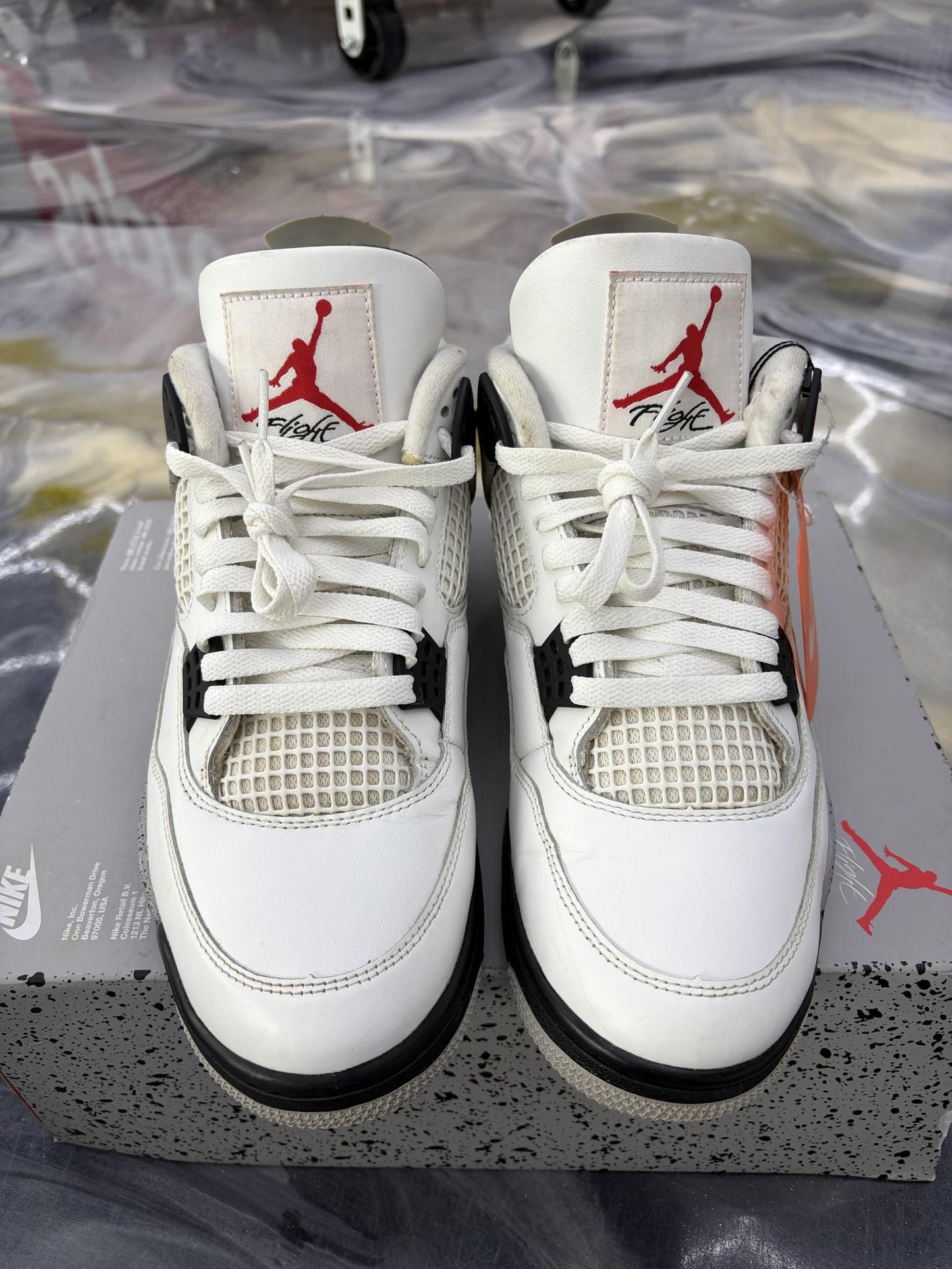 Jordan 4 "White Cement" Used Size 10