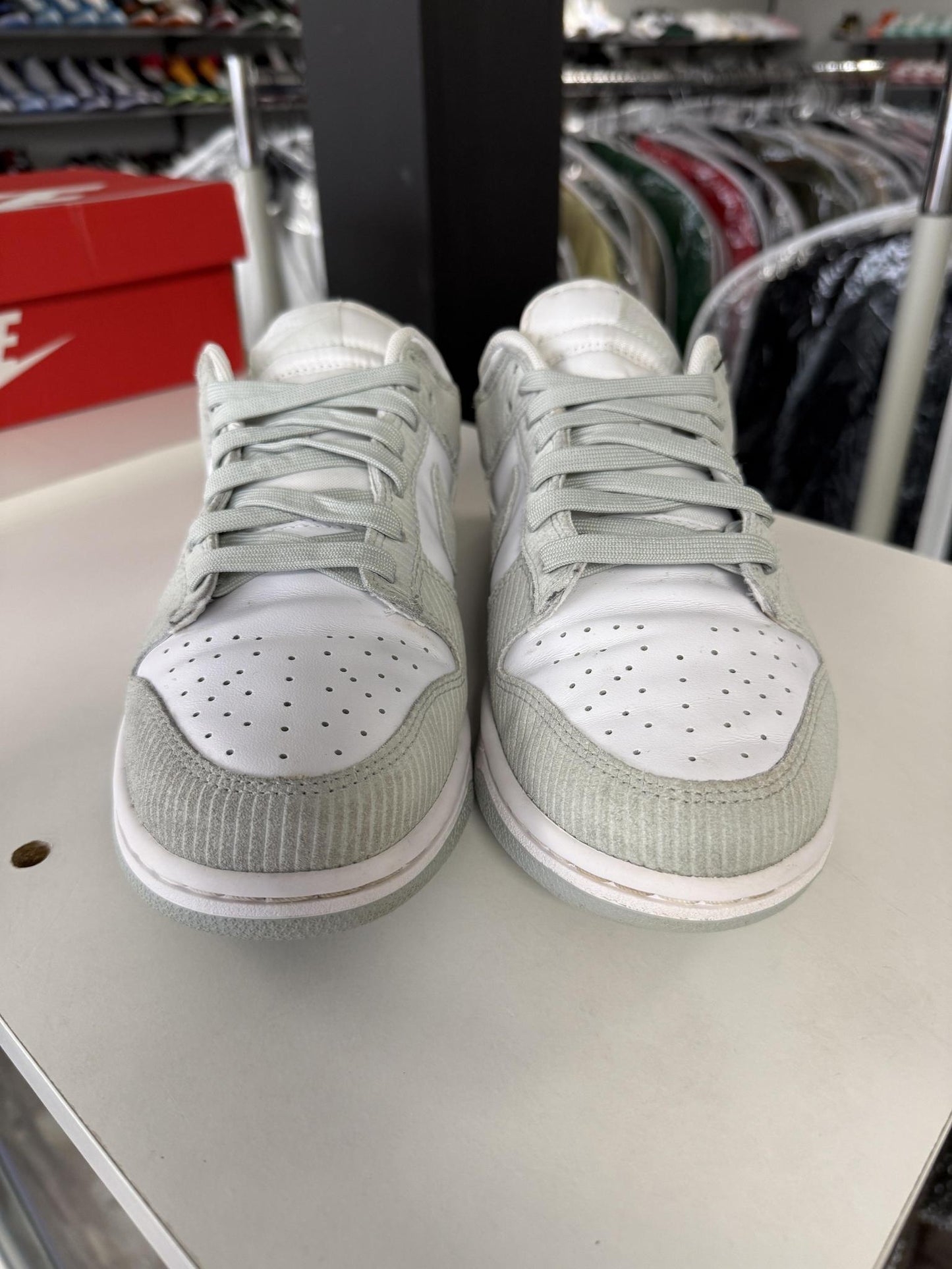 Nike Dunk Low "Light Silver Corduroy" Used Size 7.5