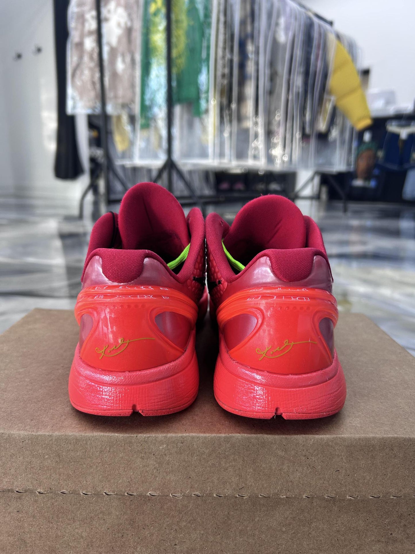 Nike Kobe 6 "Reverse Grinch" Used Size 6.5Y/8W