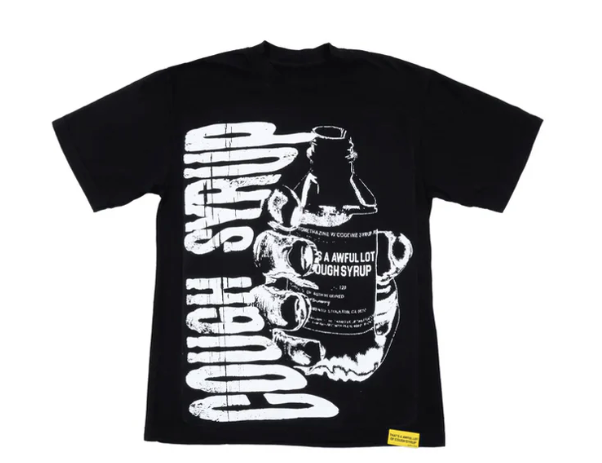 Cough Syrup Warning Tee "Black"