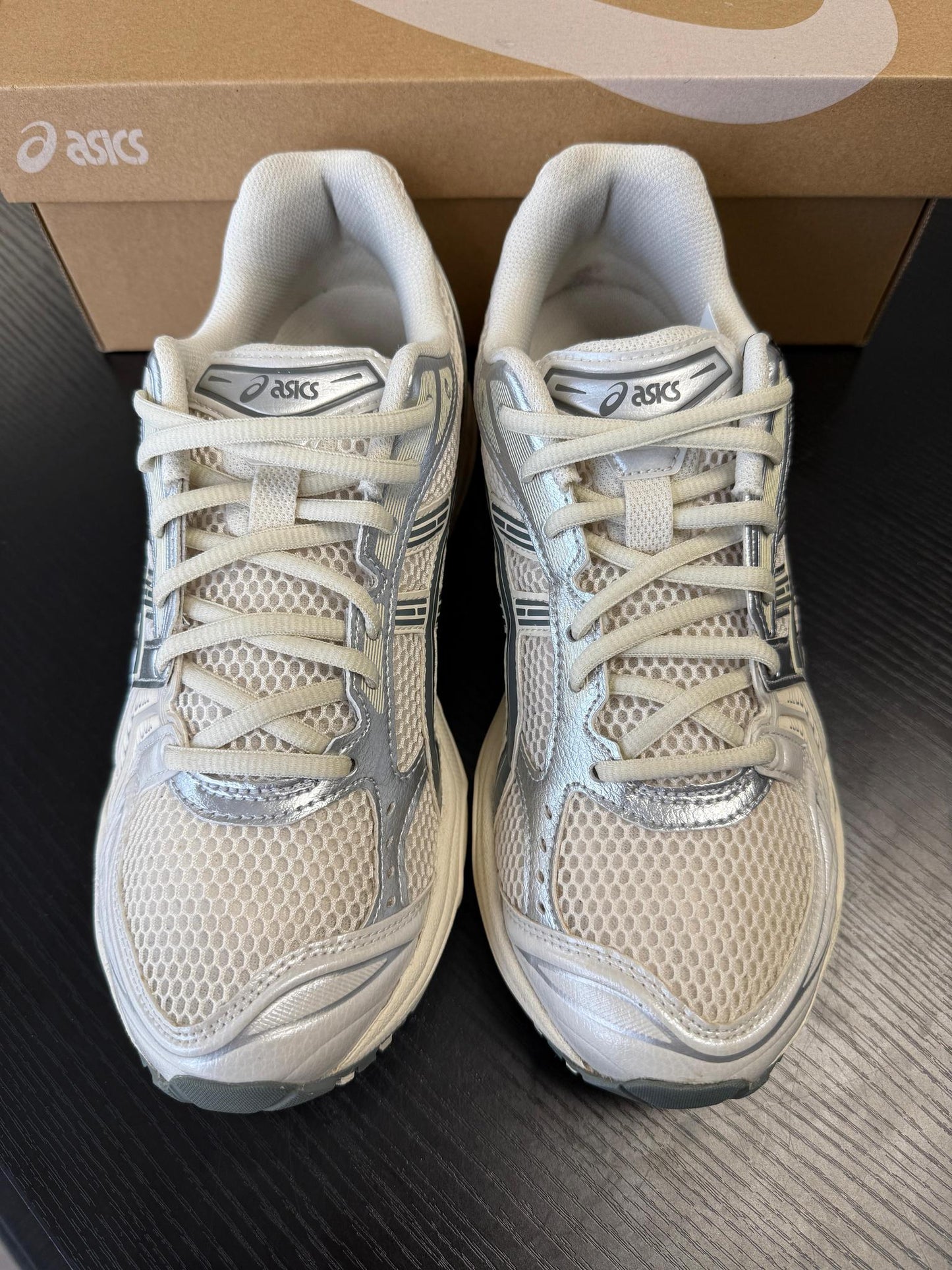 Asics Gel Kayano 14 Birch Dark Pewter Used Size 9