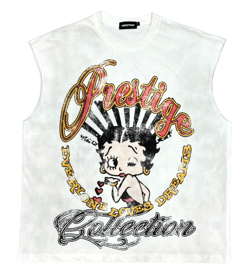 Prestige Betty Boop Sleeveless Tee "White"