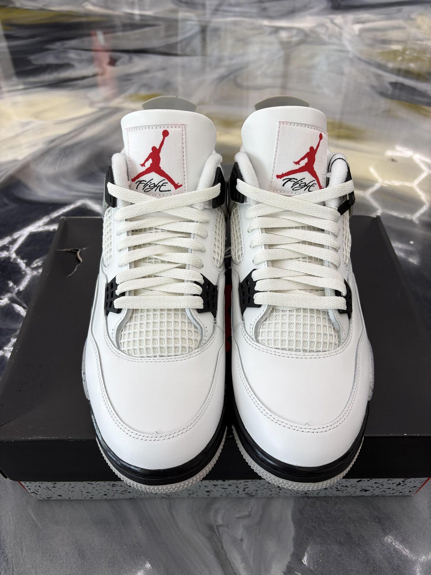 Jordan 4 "White Cement" Used Size 10.5
