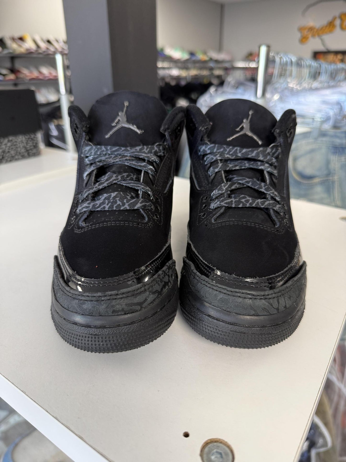 Jordan 3 Black Cat Used Size 3.5Y/5W