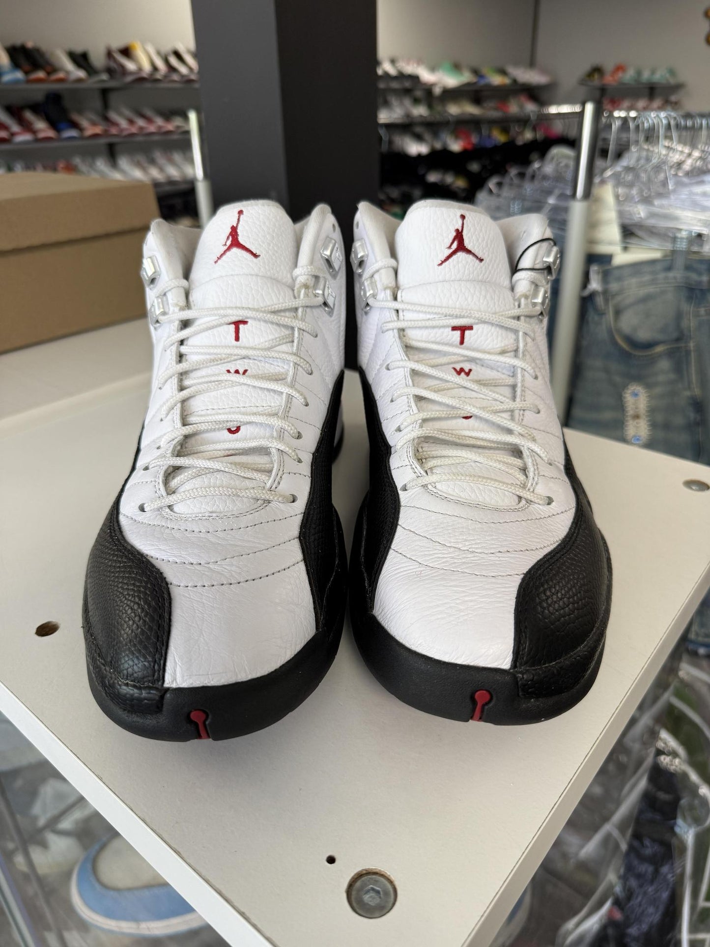 Jordan 12 Red Taxi Used Size 11