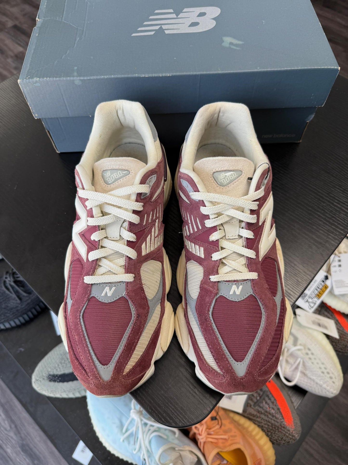 New Balance 9060 "Burgundy" Used Size 13