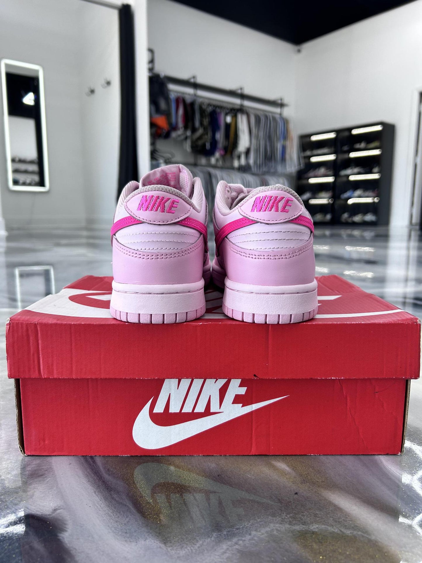 Nike Dunk Low "Triple Pink" Used Size 6.5Y/8W