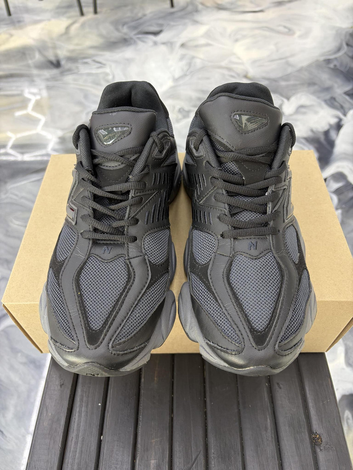 New Balance 9060 "Triple Black" Used Size 10
