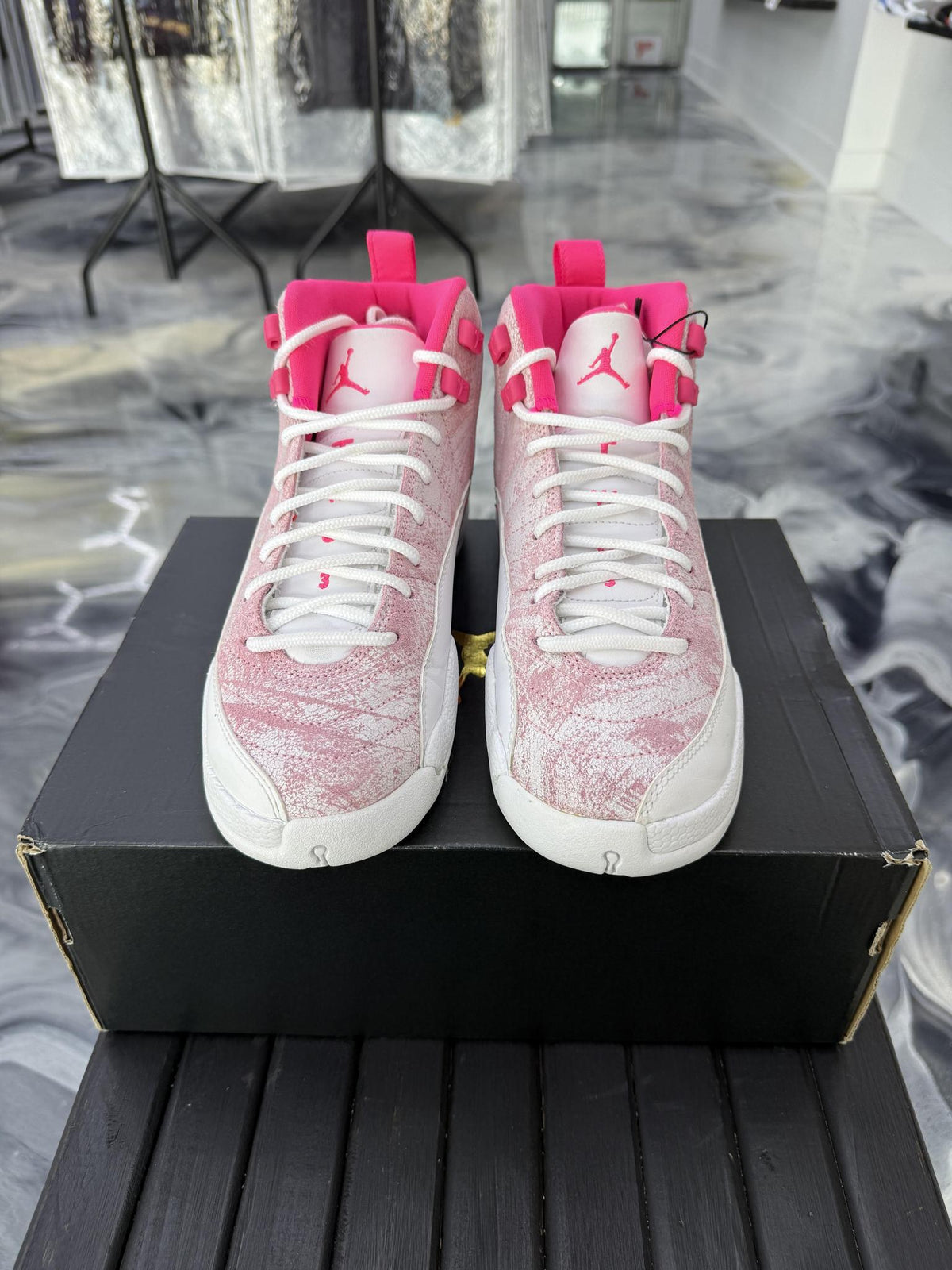 Jordan 12 "Arctic Pink" Used Size 6Y/7.5W