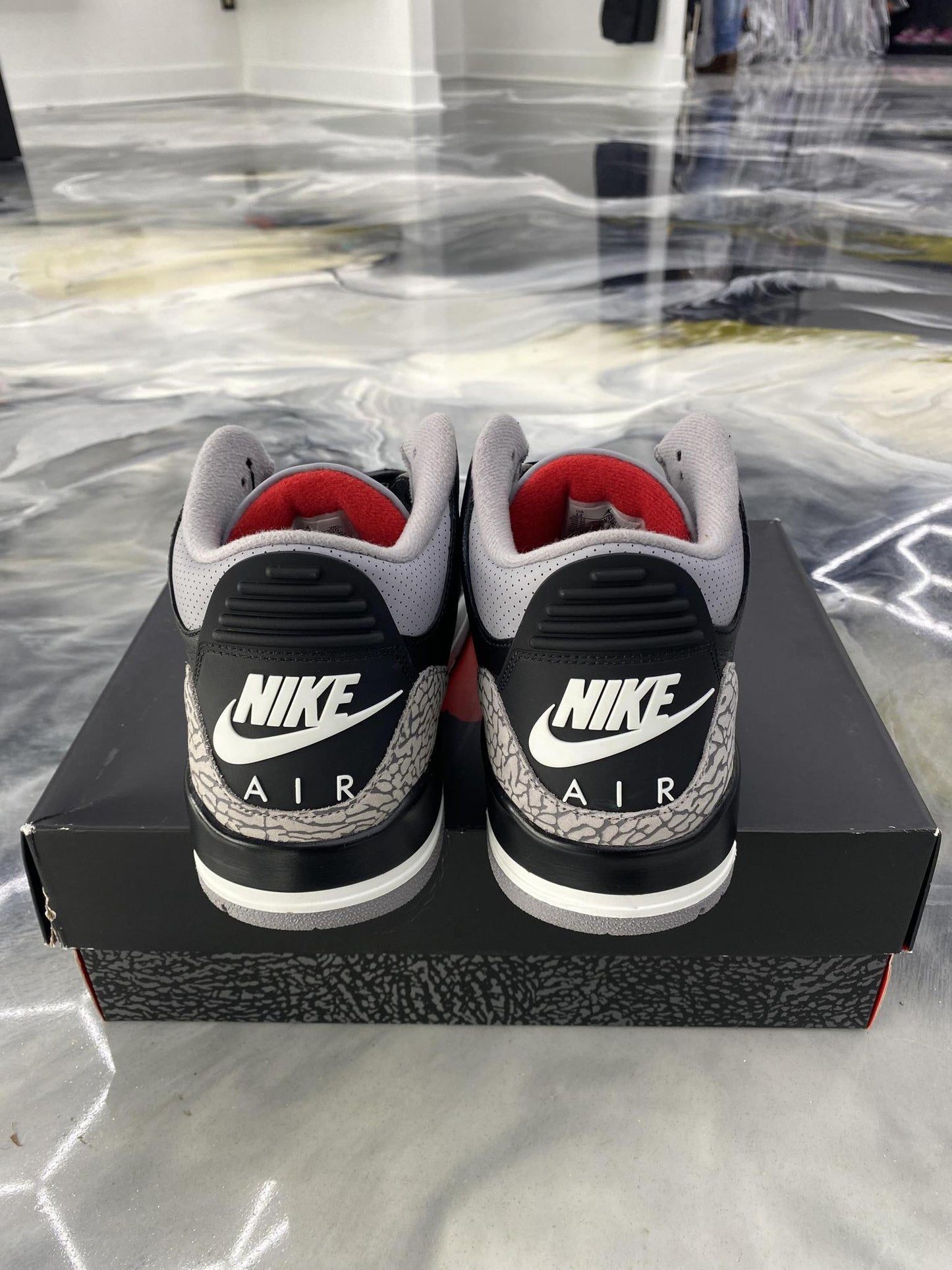 Jordan 3 "Black Cement" Used Size 12