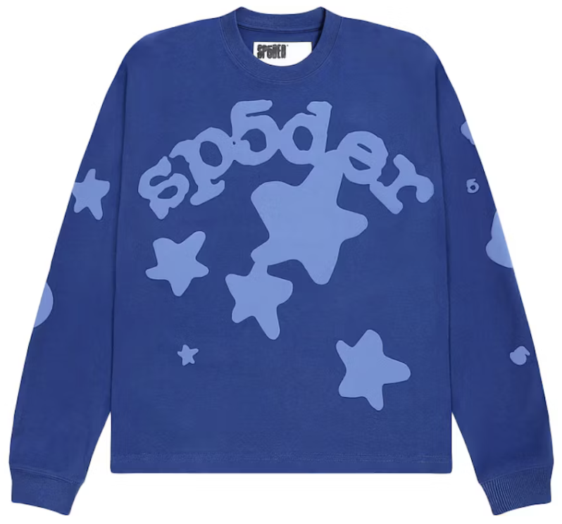 Sp5der Longsleeve Tee "Blue Beluga"