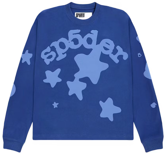 Sp5der Longsleeve Tee "Blue Beluga"