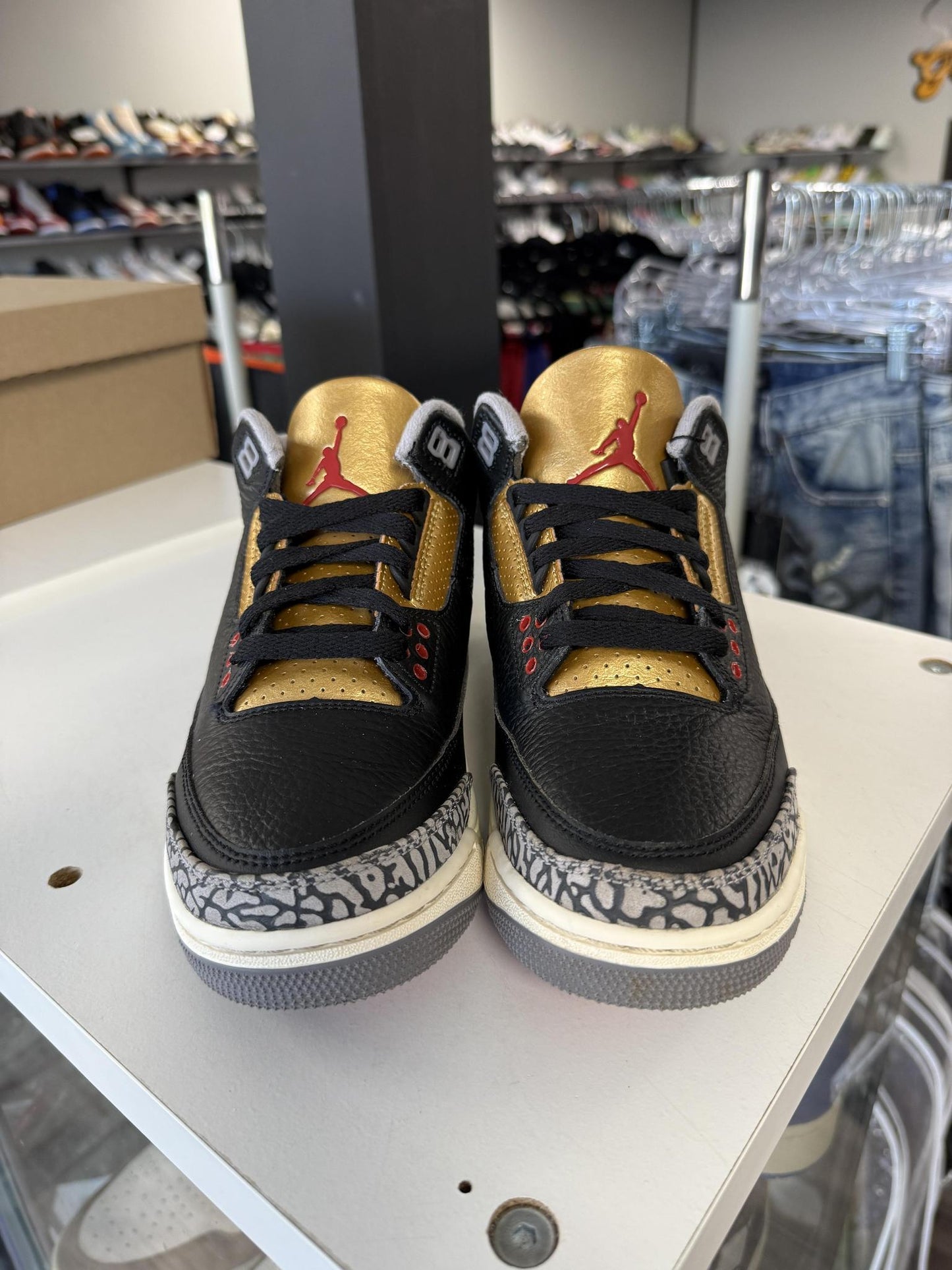 Jordan 3 "Gold Cement" Used Size 6Y/7.5W