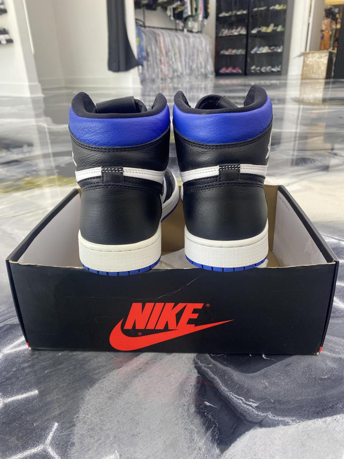 Jordan 1 "Royal Toe" Used Size 8.5