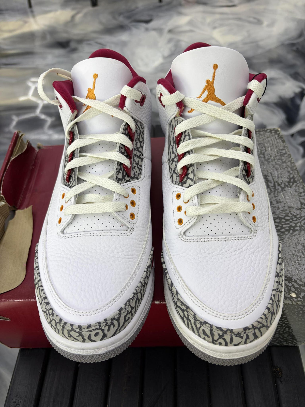 Jordan 3 "Cardinal" Used Size 11.5