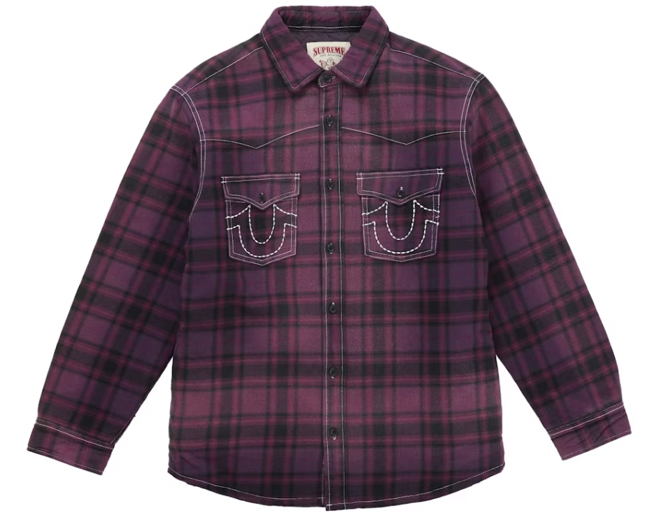 Supreme X True Religion Quilted Flannel "Purple"