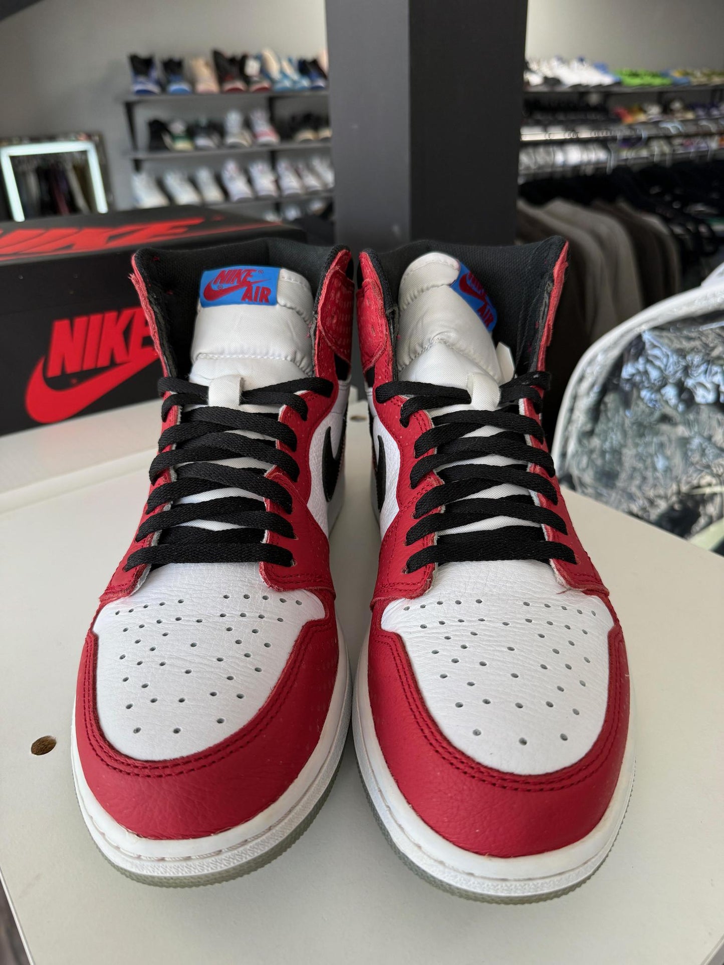 Jordan 1 Spider Man "Origin Story" Used Size 13