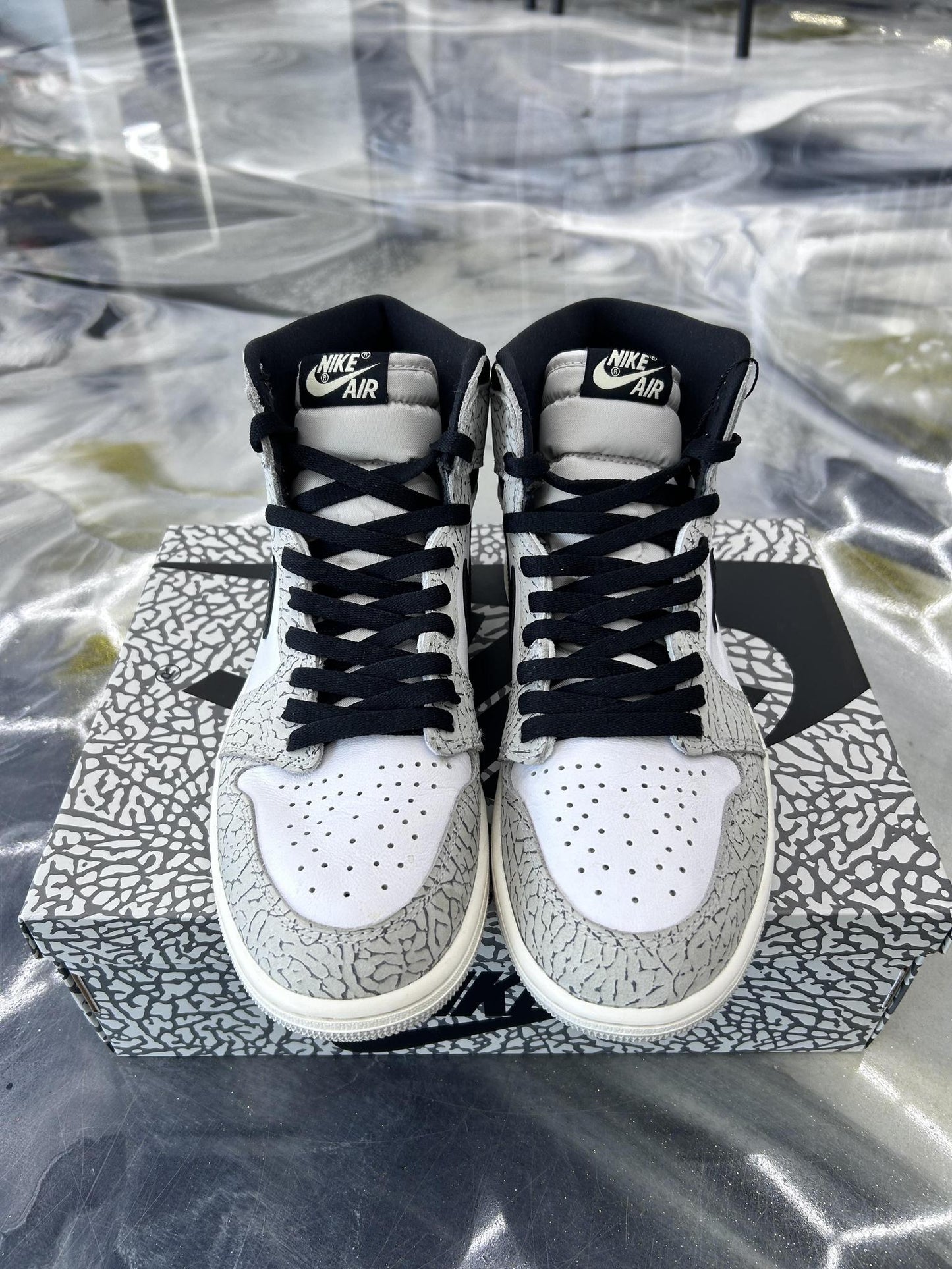 Jordan 1 High "White Cement" Used Size 9.5