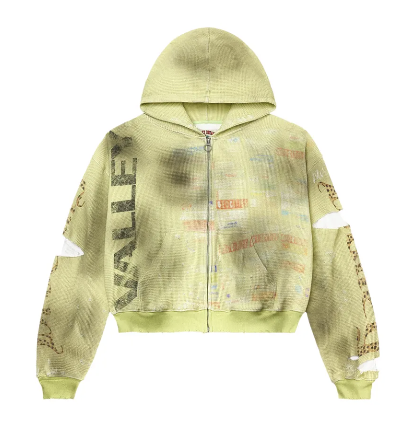 Vale Glitch Zip Up "Hack Green"
