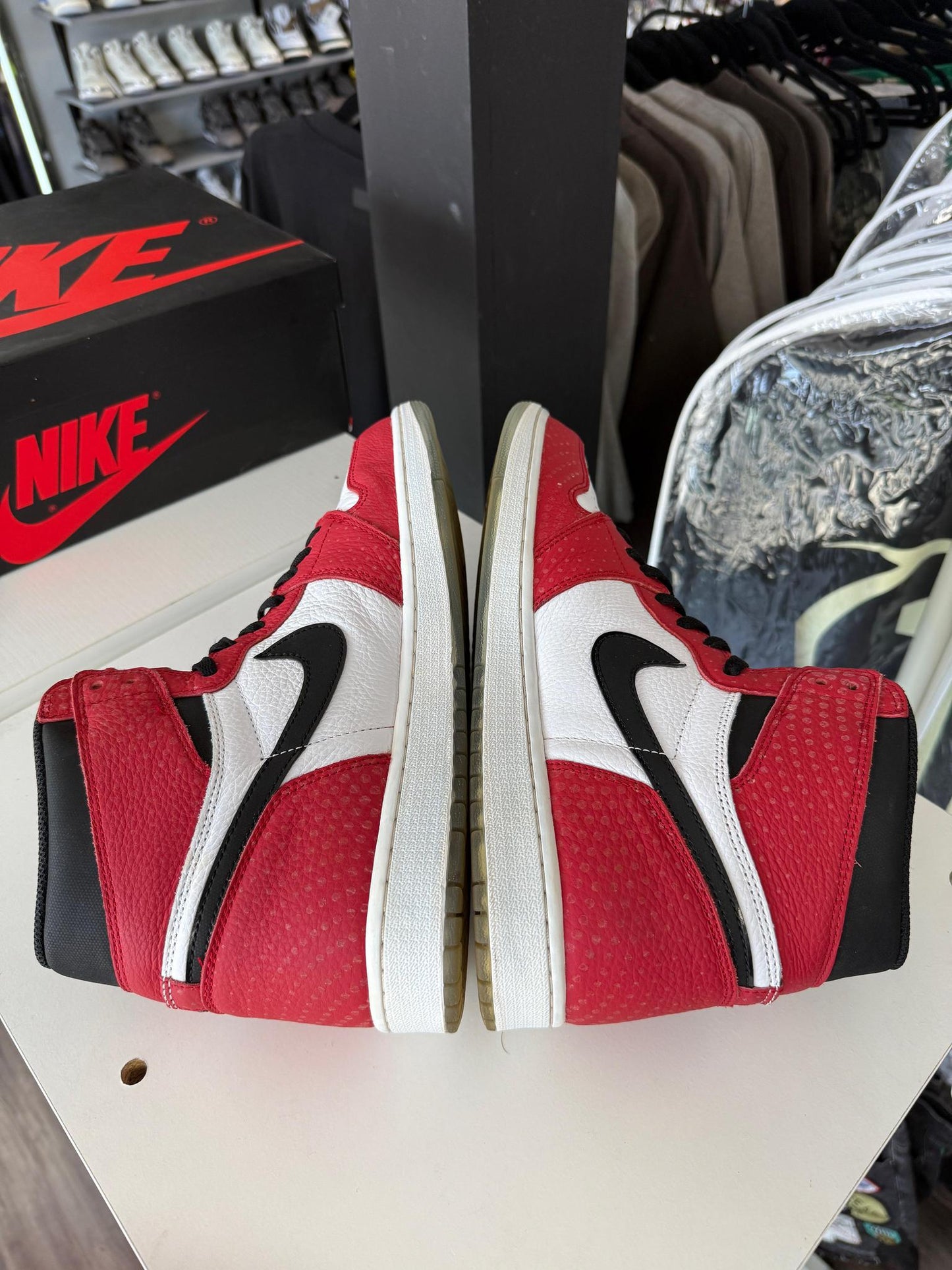 Jordan 1 Spider Man "Origin Story" Used Size 13