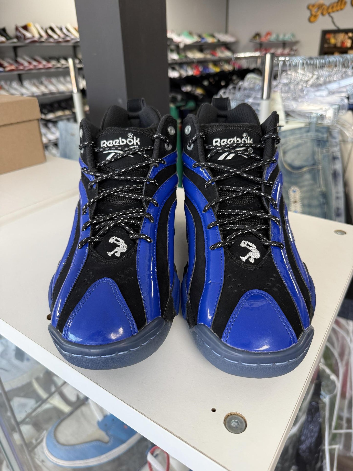 Reebok Shaqnosis "Orlando Blue Black" Used Size 11.5