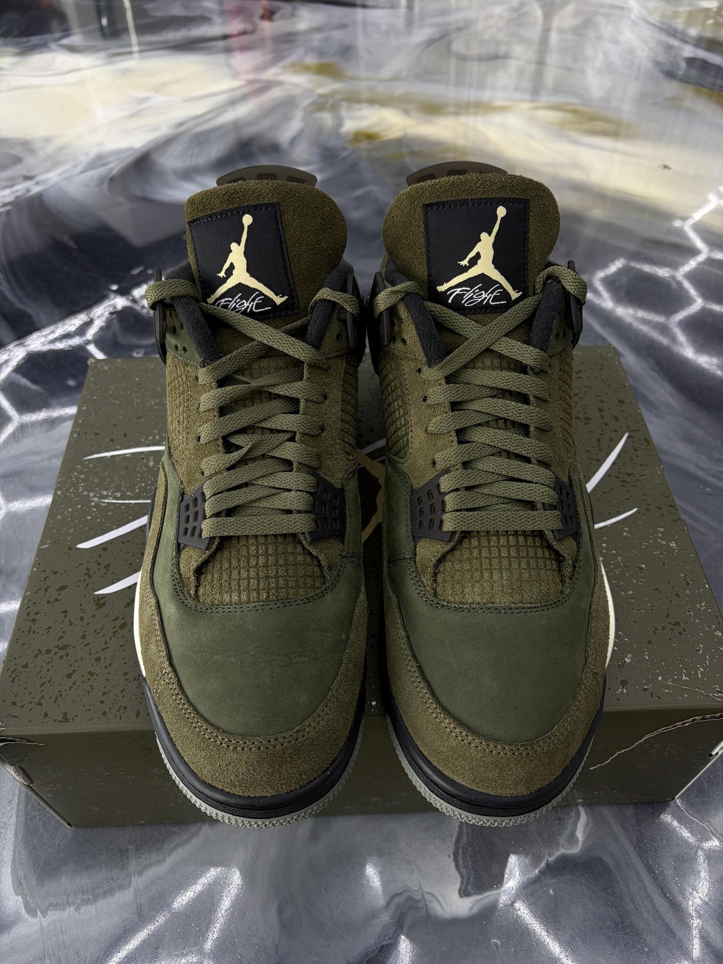 Jordan 4 "Craft Olive" Used Size 13