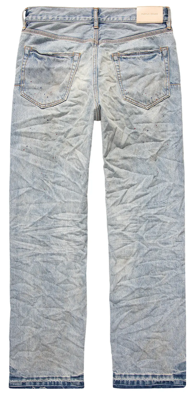 Purple P011 Straight Leg Dirty Vintage "Light Indigo"