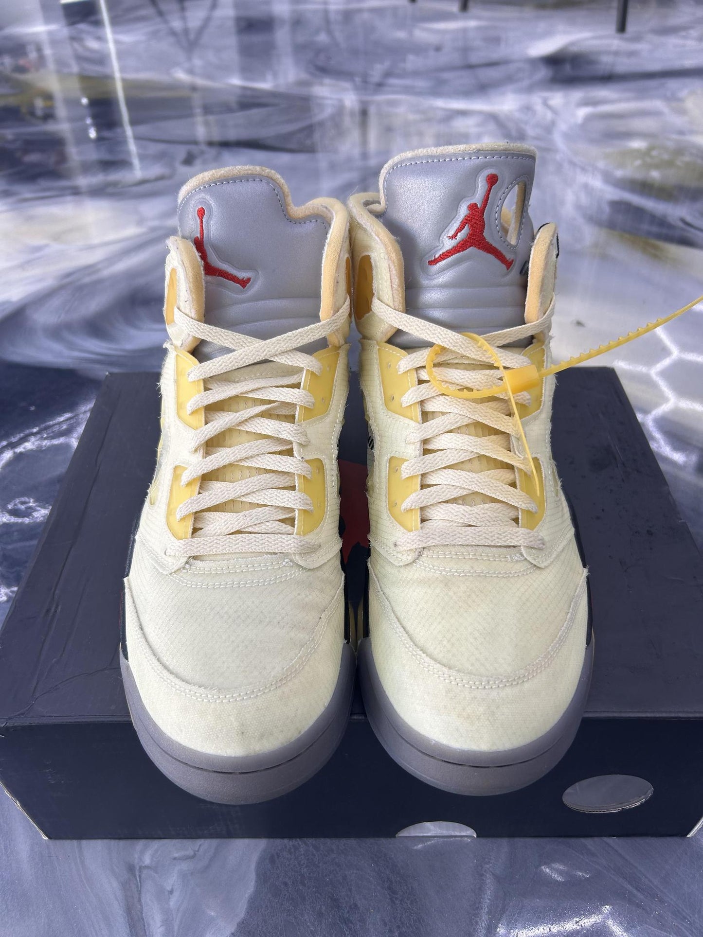 Jordan 5 x Off White "Sail" Used Size 14