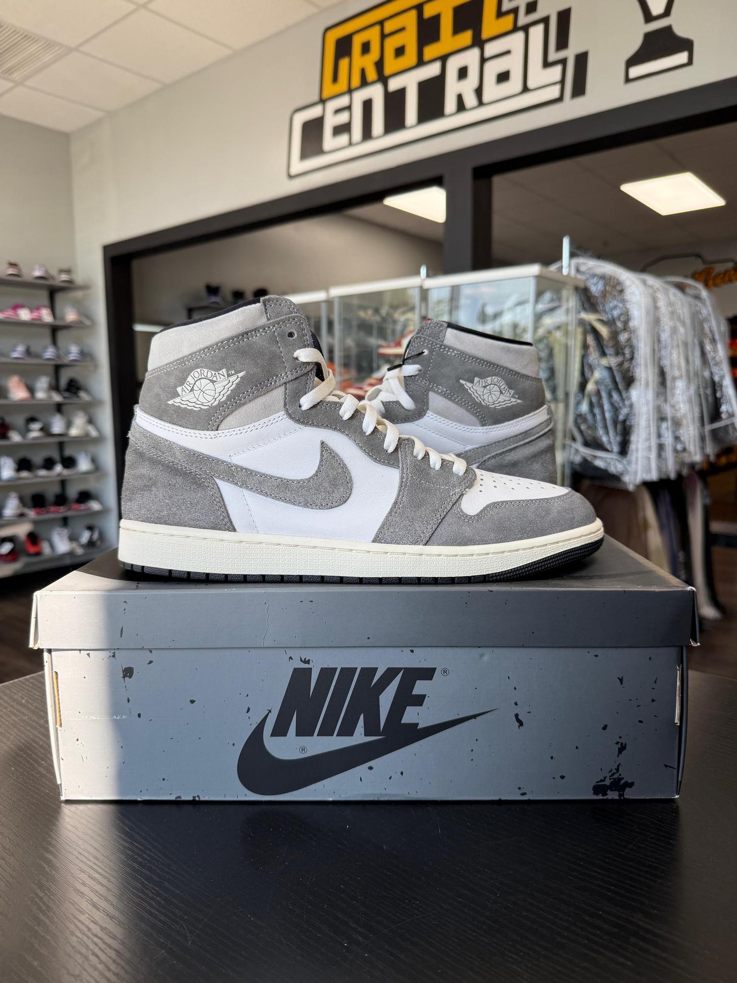 Jordan 1 "Washed Black" Used Size 12